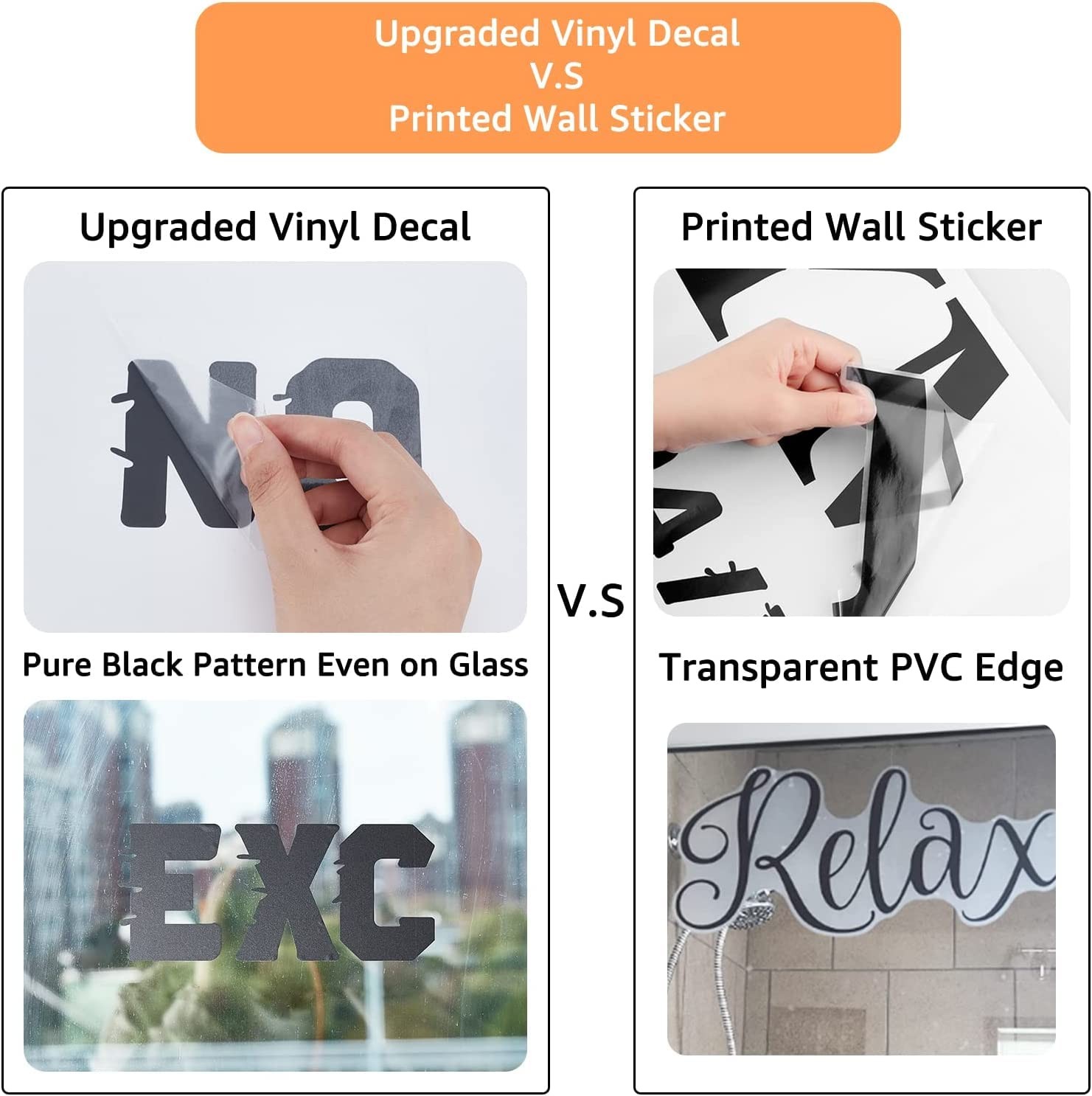 SUPERDANT Bathroom Wall Decals Relax Shower Door Decals Bath Wall Sticker for Do