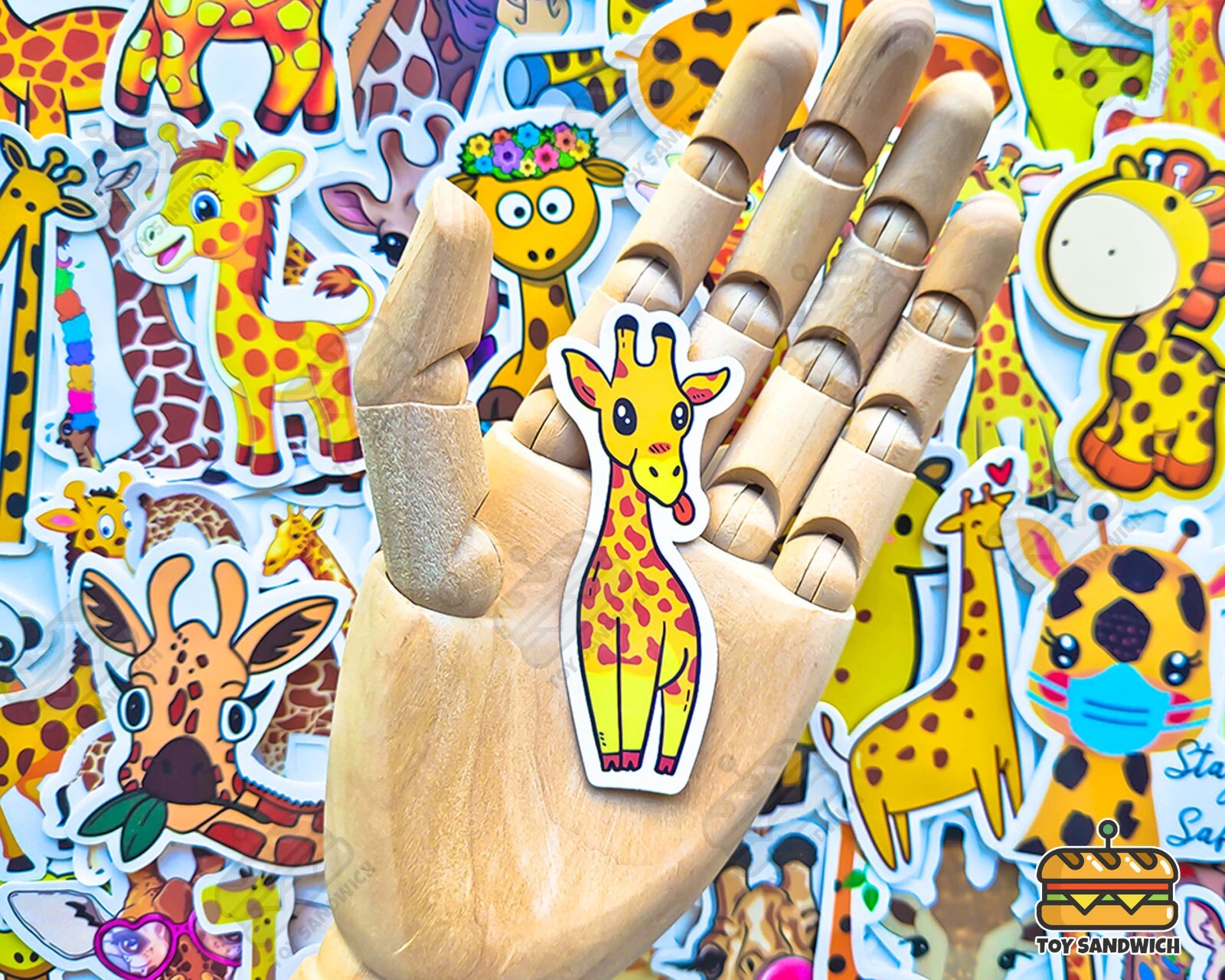 50 pcs "Giraffe" Sticker Pack Giraffe Nursery Giraffe Print Africa Safari Zoo