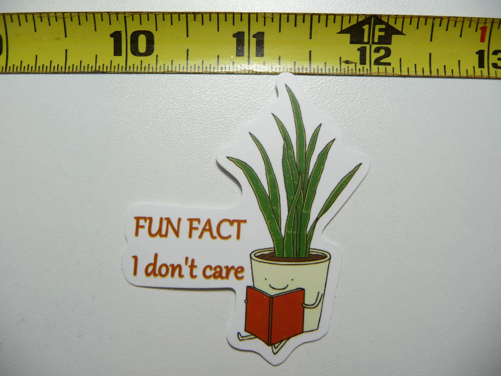 FUN FACT I DON'T CARE PLANT SMALL STICKER DECAL SARCASM SARCASTIC FUNNY QUOTE