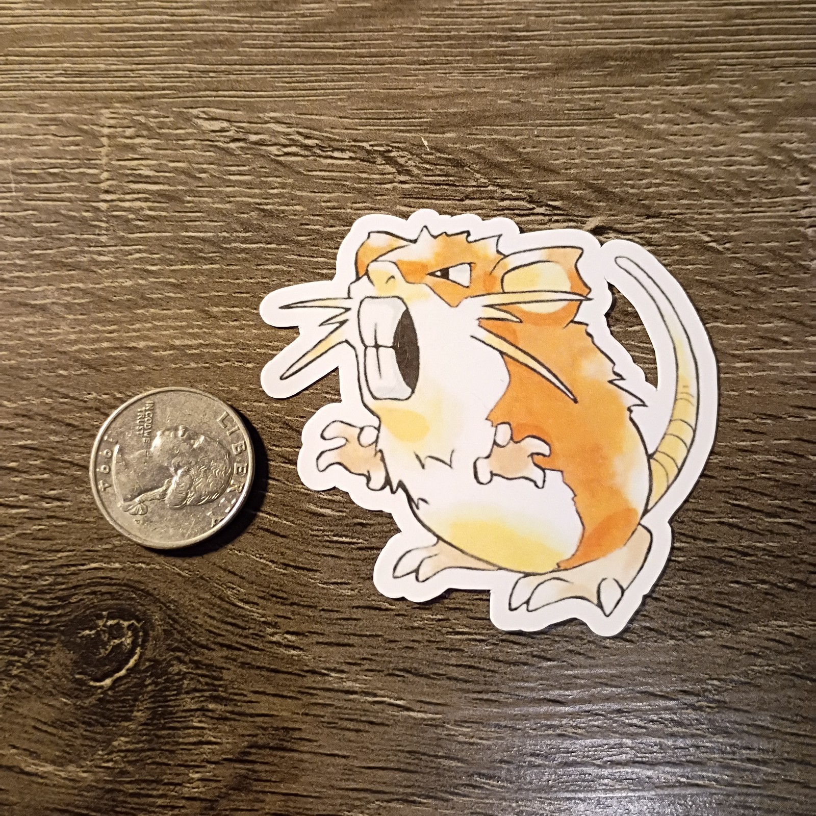 Gen 1 & 3 Raticate Stickers – Lot of 3 – Vinyl, Waterproof, Die-cut – Original