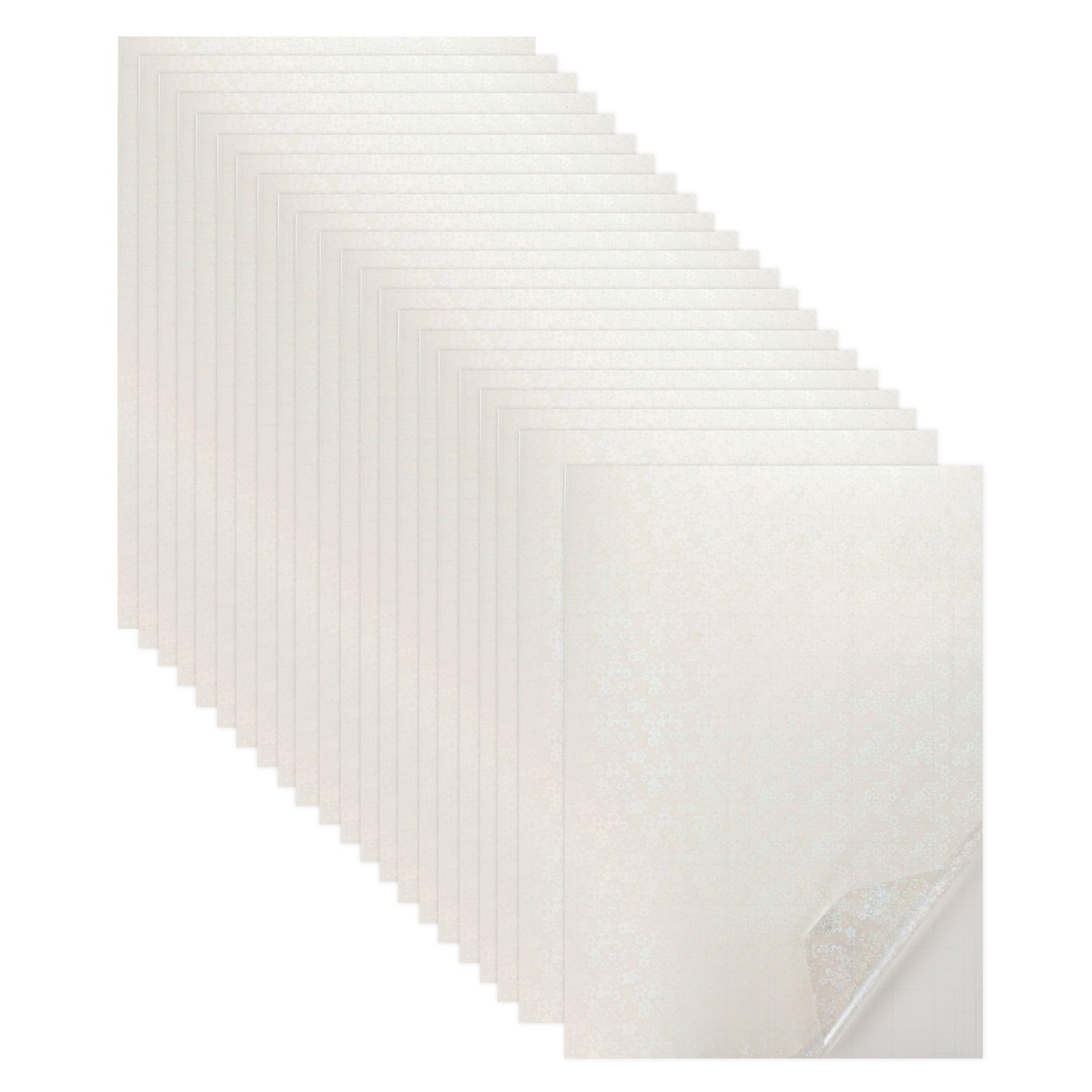 22 Sheets 8.3"x11.7" Holographic Sticker A4 Self-Adhesive Film(Flower)