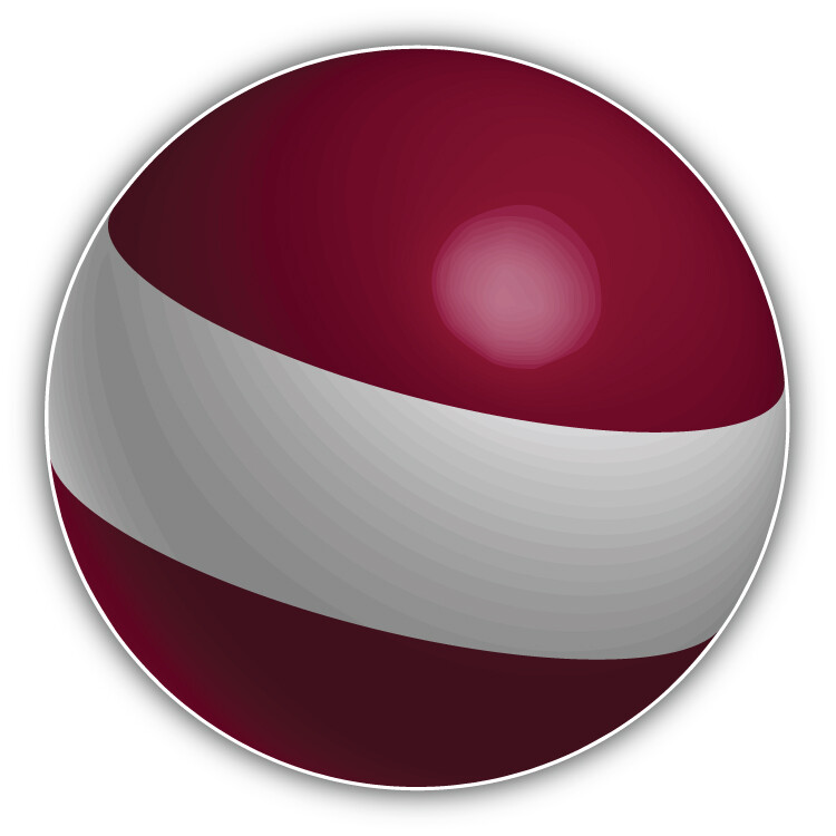 Latvia Flag Glossy Ball Car Bumper Sticker Decal