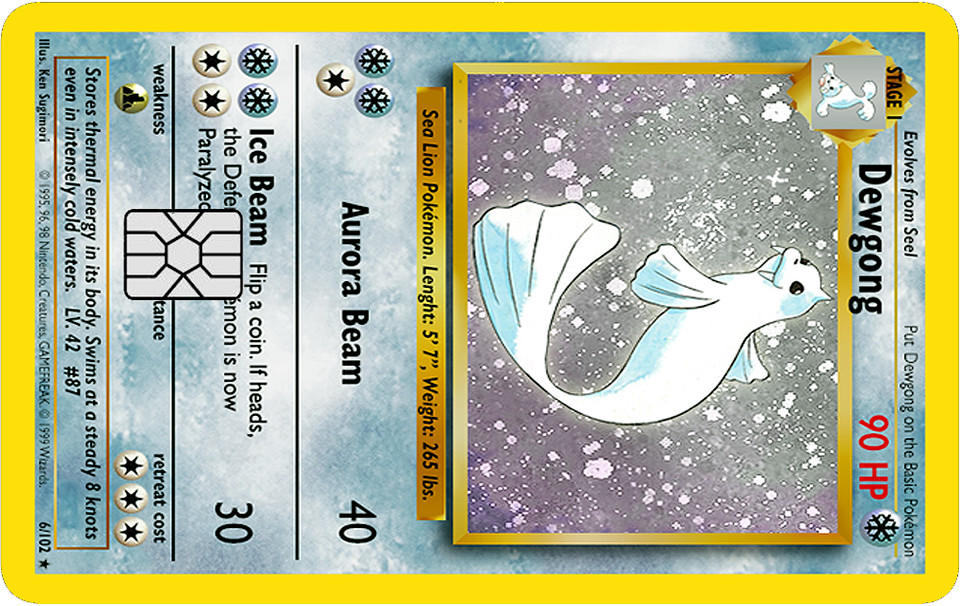 Pokémonster Card Collection Credit Card Skin / Wrap Decal Pre-Cut Sticker