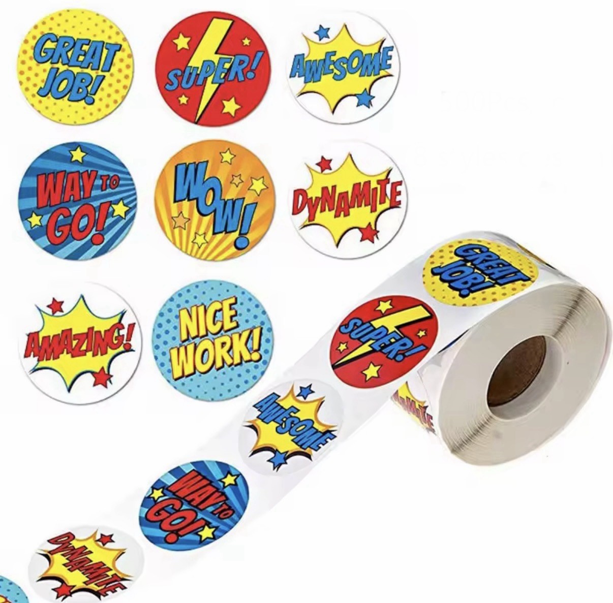 25 Assorted Superhero Envelope Seals Labels / Scrapbook Stickers – 1” Diameter
