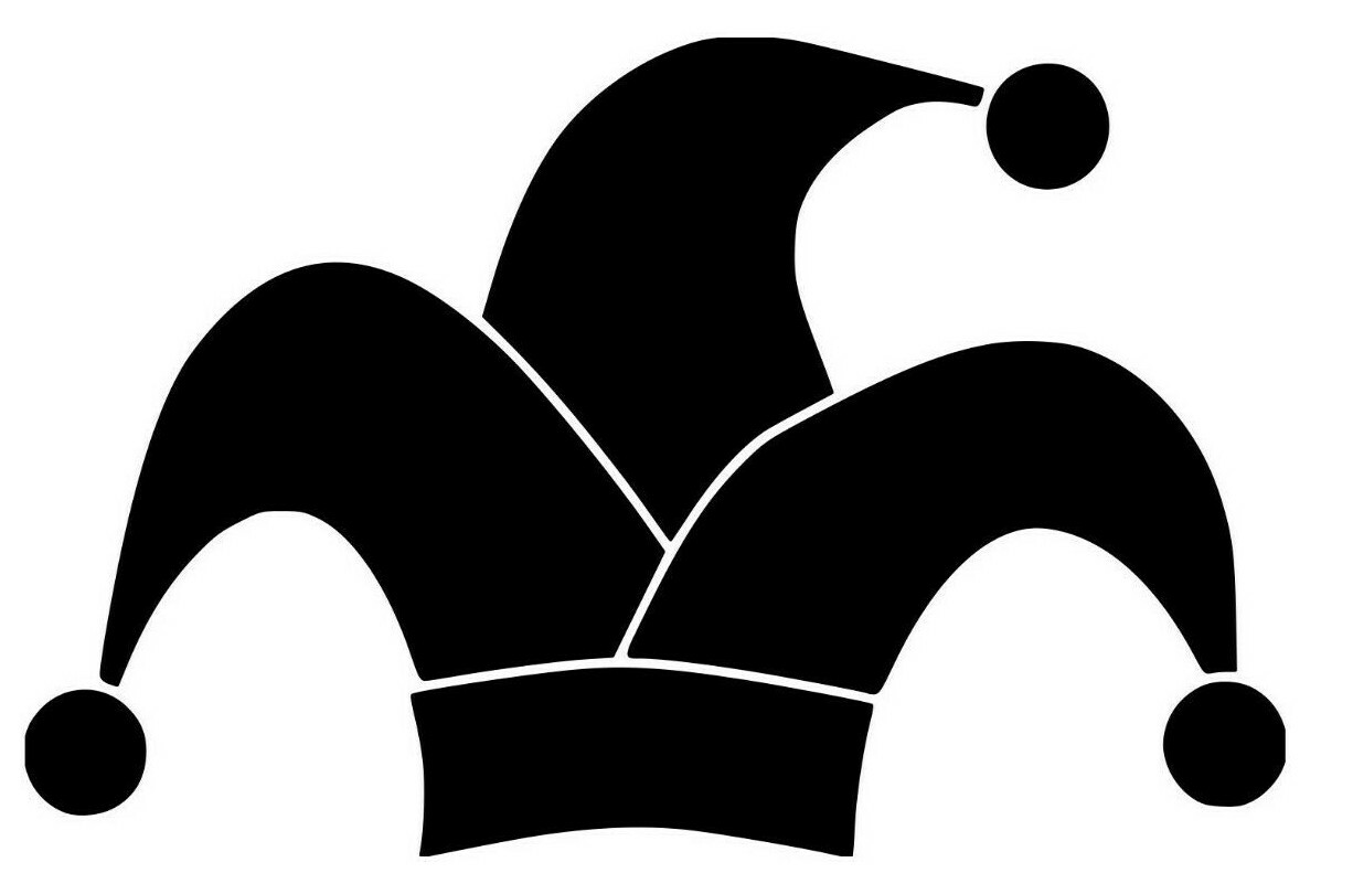 JESTER HAT Vinyl Sticker -V1- Jester's Cap Fool King's Court – Die Cut Decal