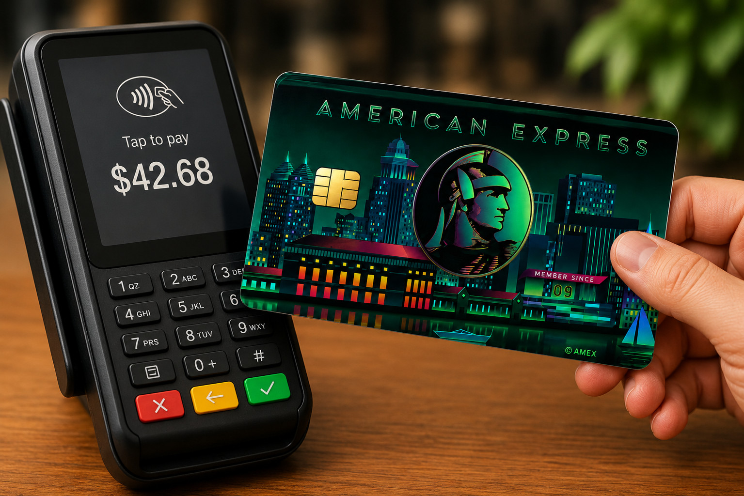 Amex Neon Green Cyberpunk Credit Card Skin Debit Card Vinyl Sticker Wrap