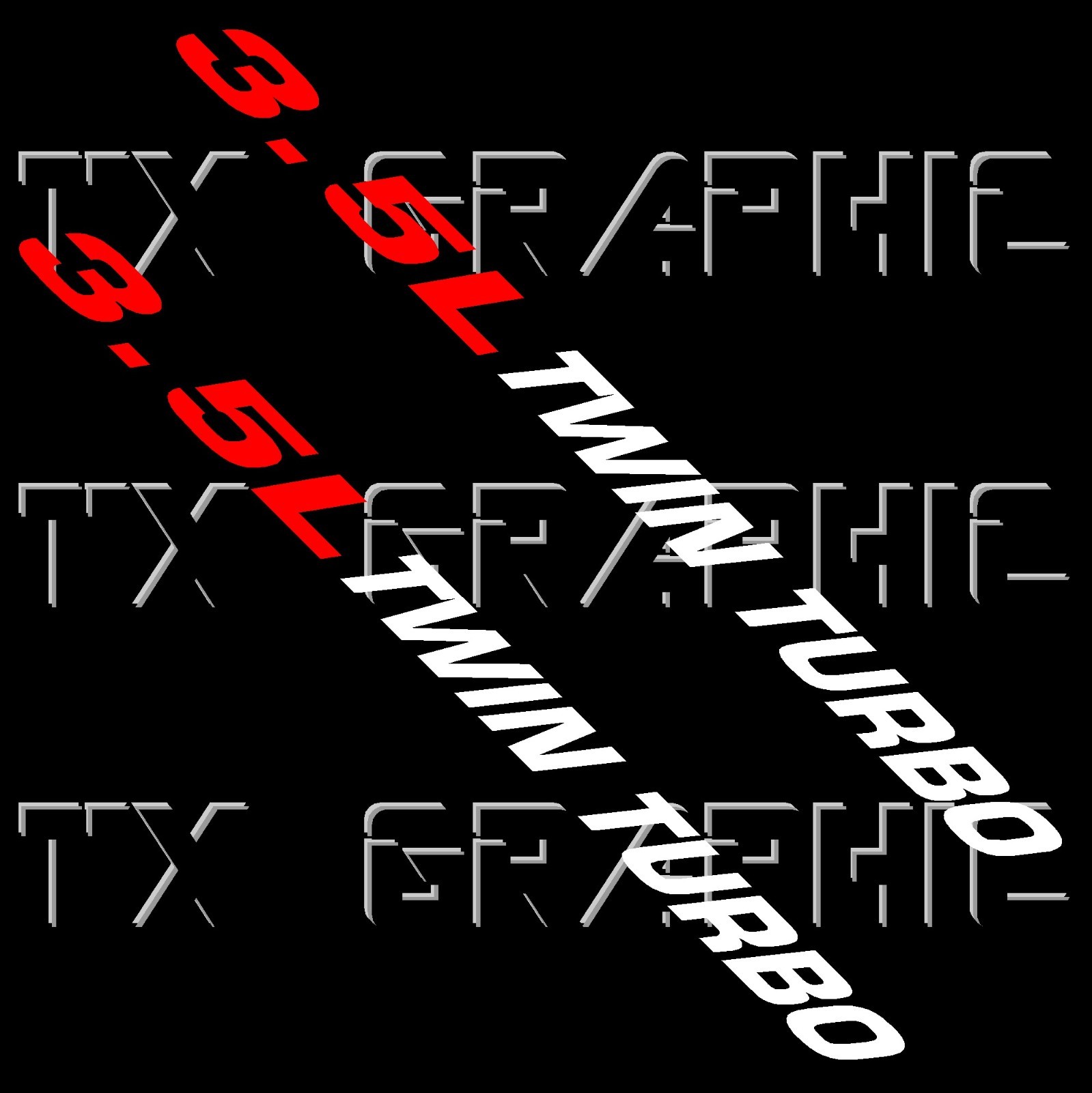 3.5 L LITER CC TWIN TURBO DECAL STICKER FORD ECOBOOST V6 ENGINE F-150 (PAIR)