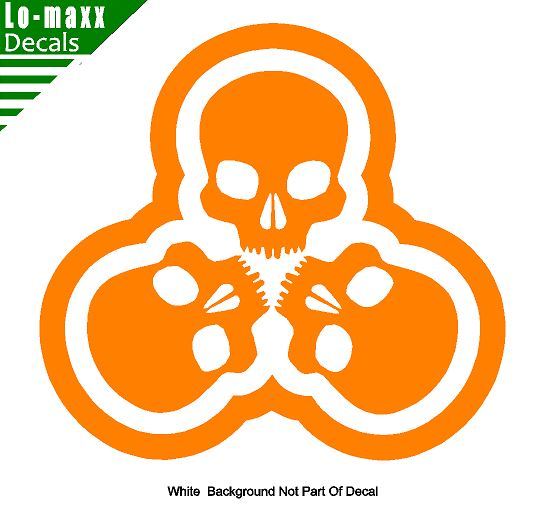 Tri-Skull Custom Graphic Design High Performance Quality Die Cut Vinyl Decal