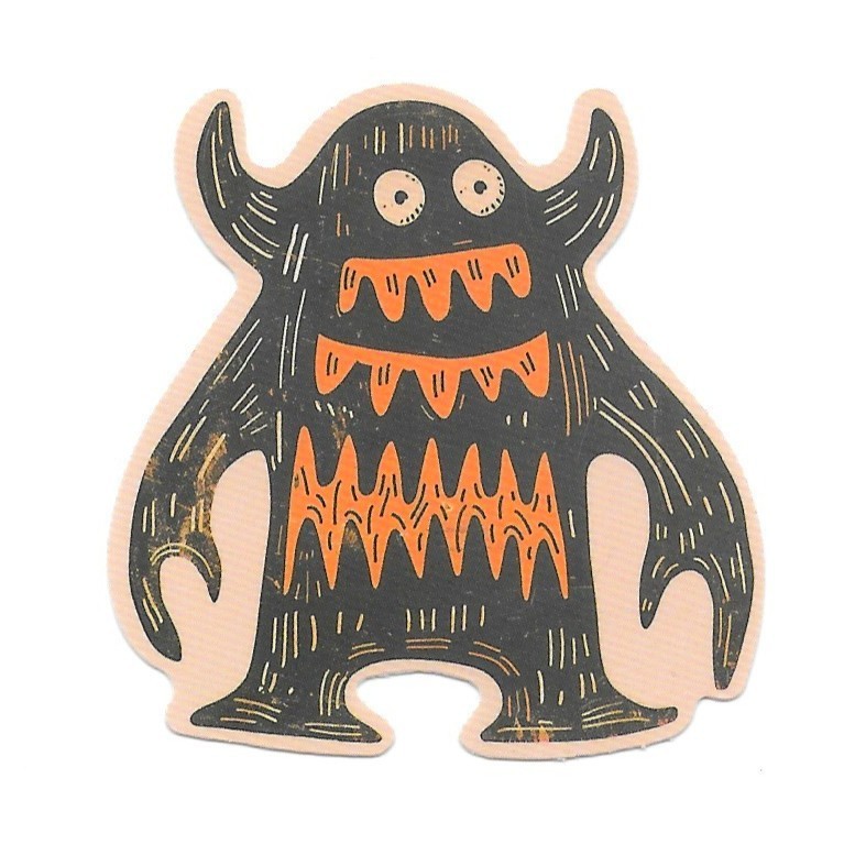 Halloween Monster Sticker Spooky Creature Vinyl Die Cut Goth Laptop Decal Art