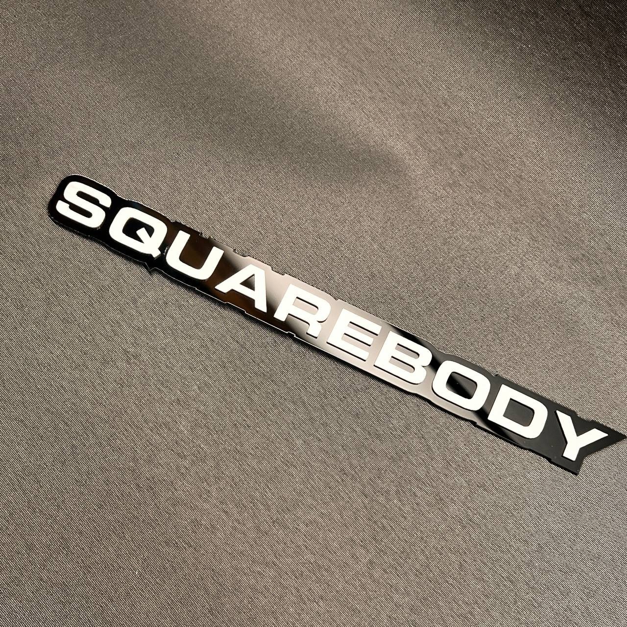 1x SQUAREBODY Custom Text 3D Acrylic Car Emblem Badge Multicolor Fender Decal