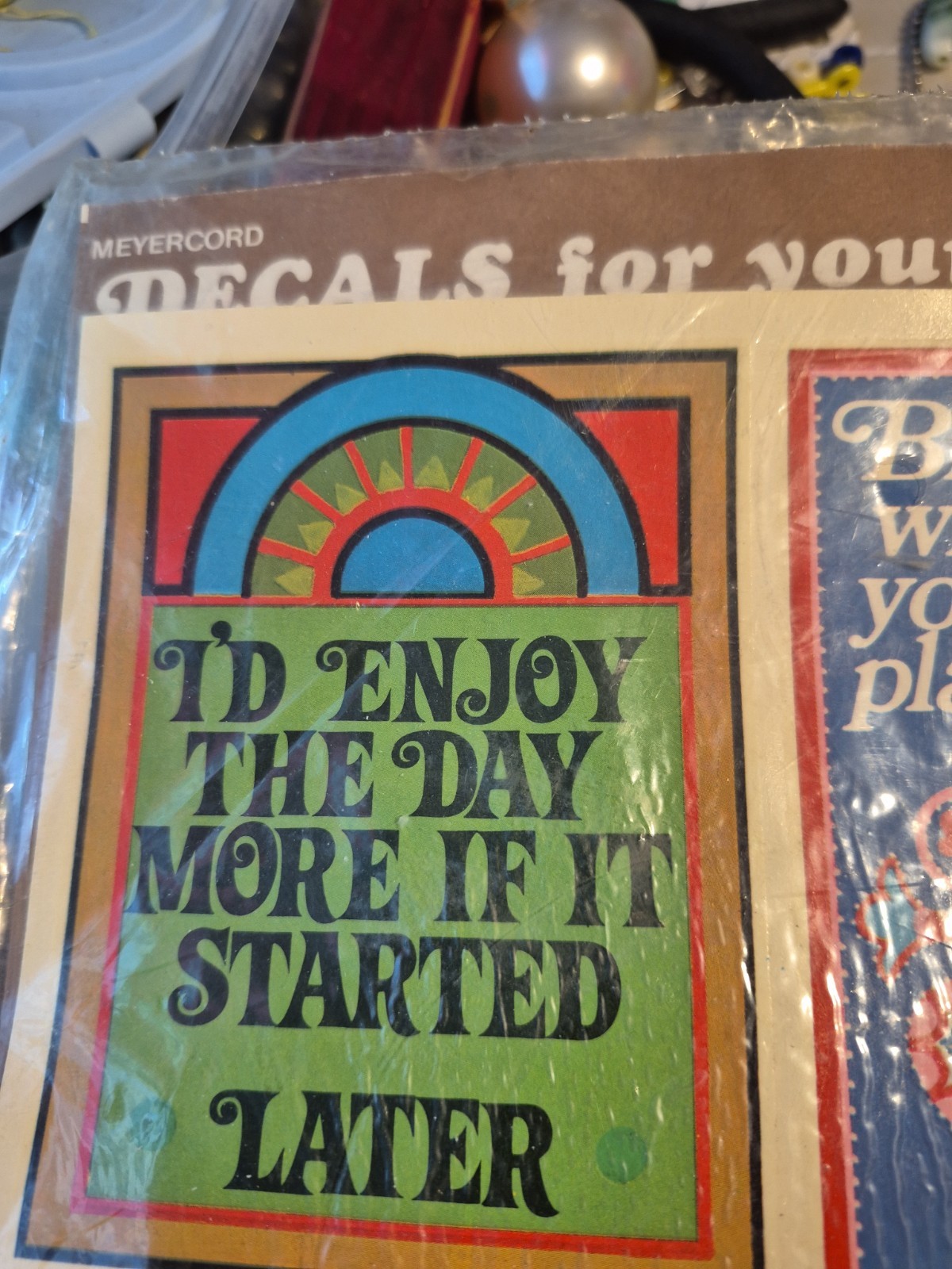 Vintage 1970's Decals Sayings Inspirational Religious Retro