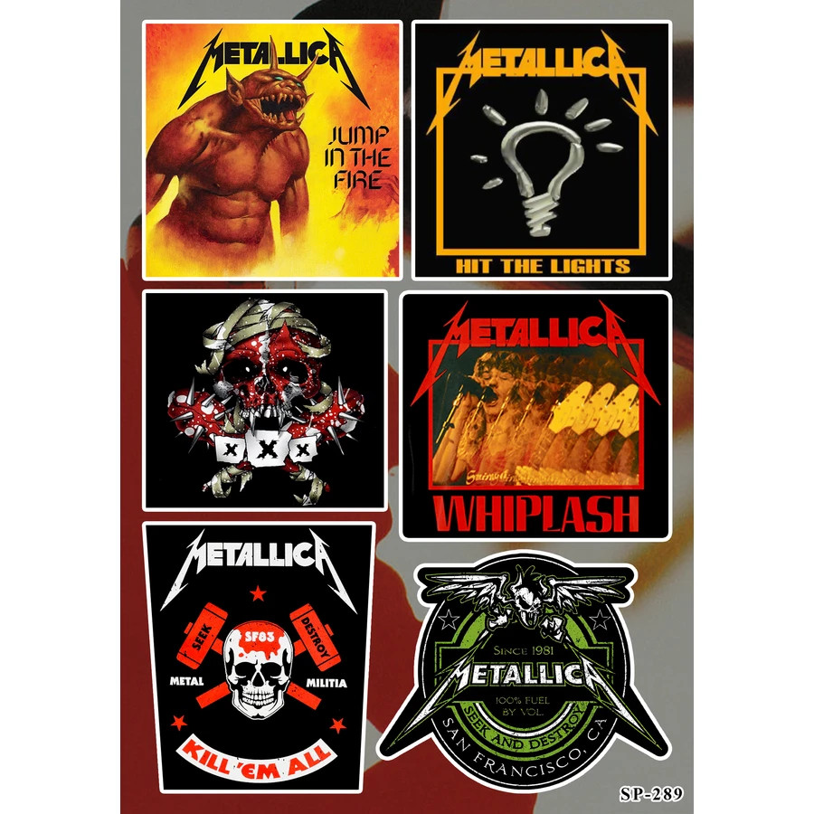 Metallica Stickers Seek & Destroy Whiplash Hit the Lights Jump in the Fire
