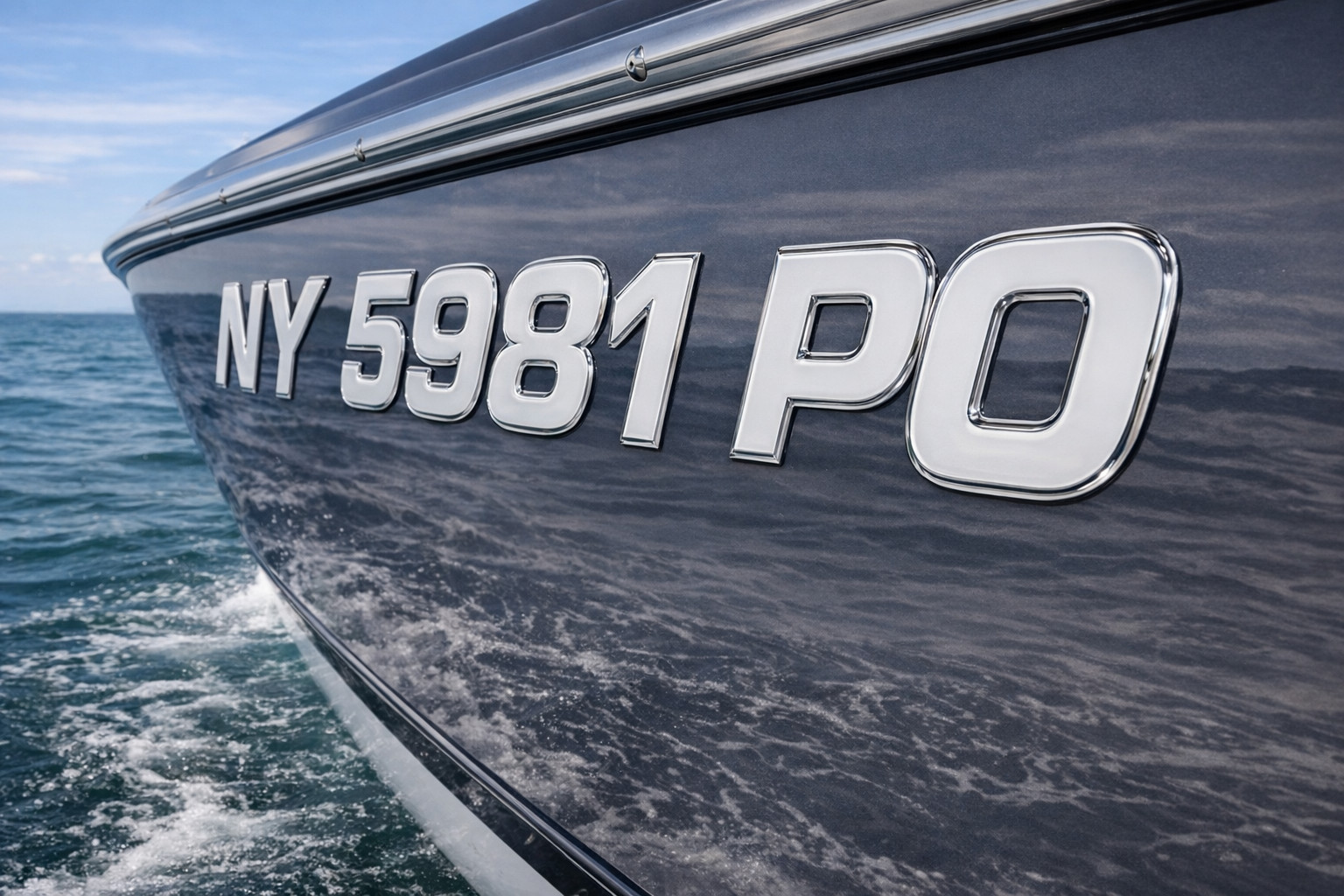 Boat Registration Numbers Raised 3D Marine Waterproof UV Stickers 3 Inch White