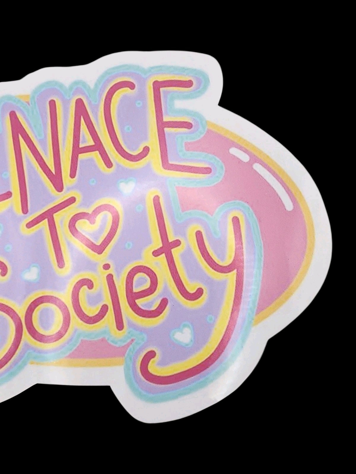 Menace To Society Waterproof Car Decal Wall Poster Vinyl Sticker Cute Pink Blue