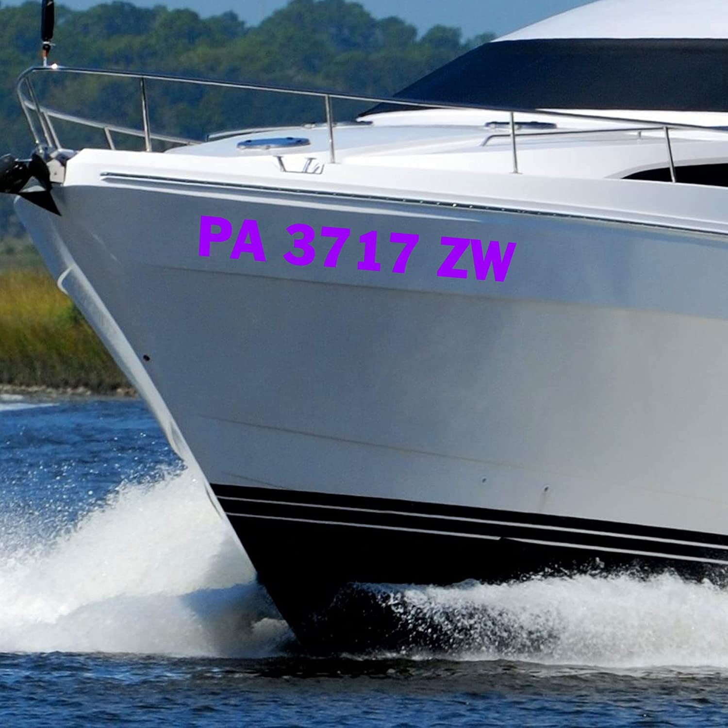 Personalized Decals Boat Registration Numbers and Letters Set of 2 VWAQ – CVD6