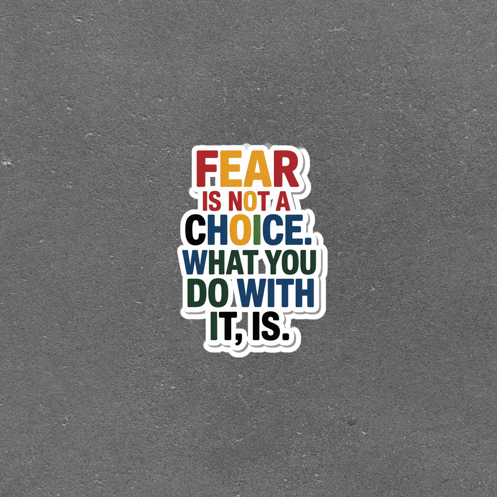 Motivational Fear Quote Sticker – Inspirational Decal for Growth & Courage #6508