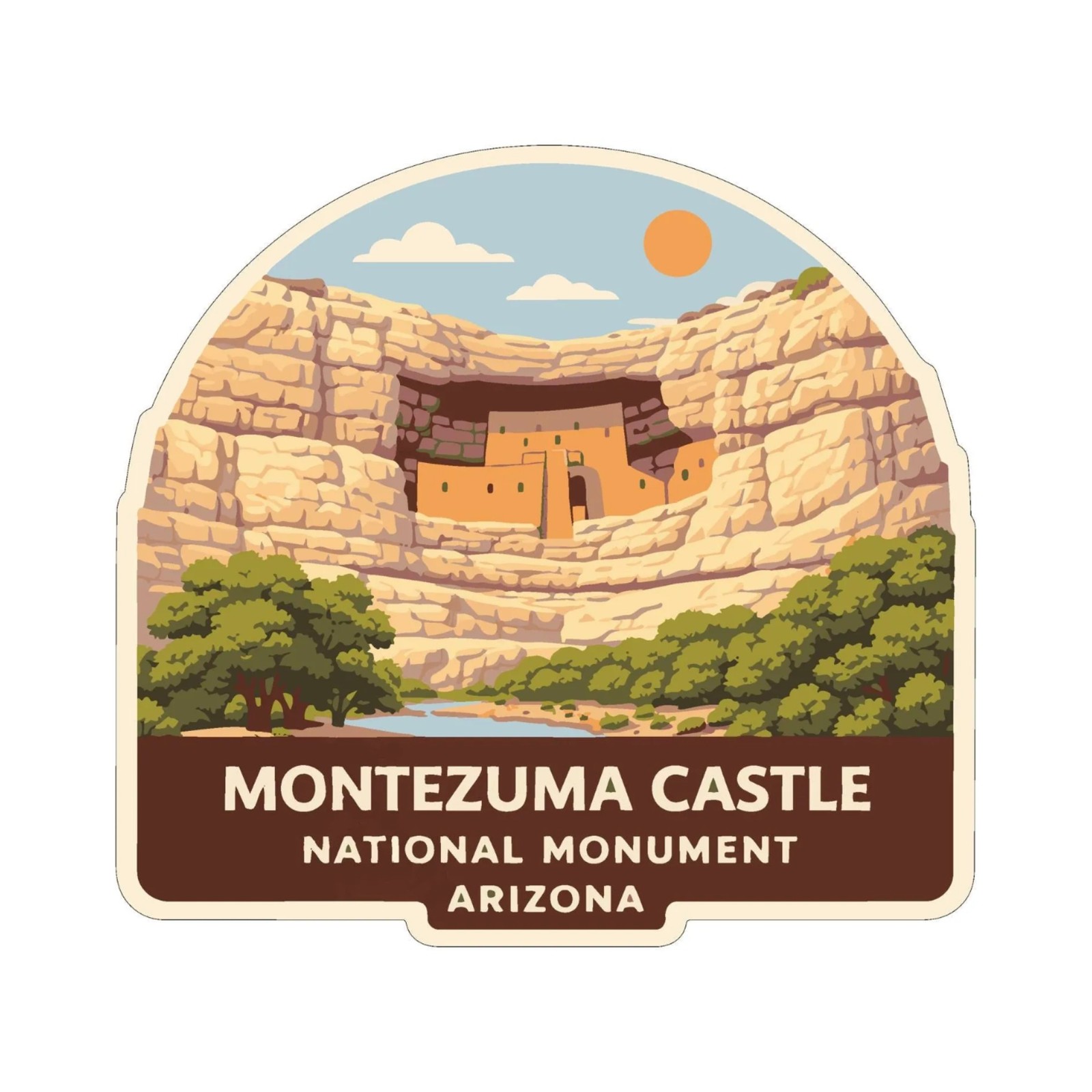 Montezuma Castle Arizona Sticker Decal Vinyl Die-Cut US National Monuments