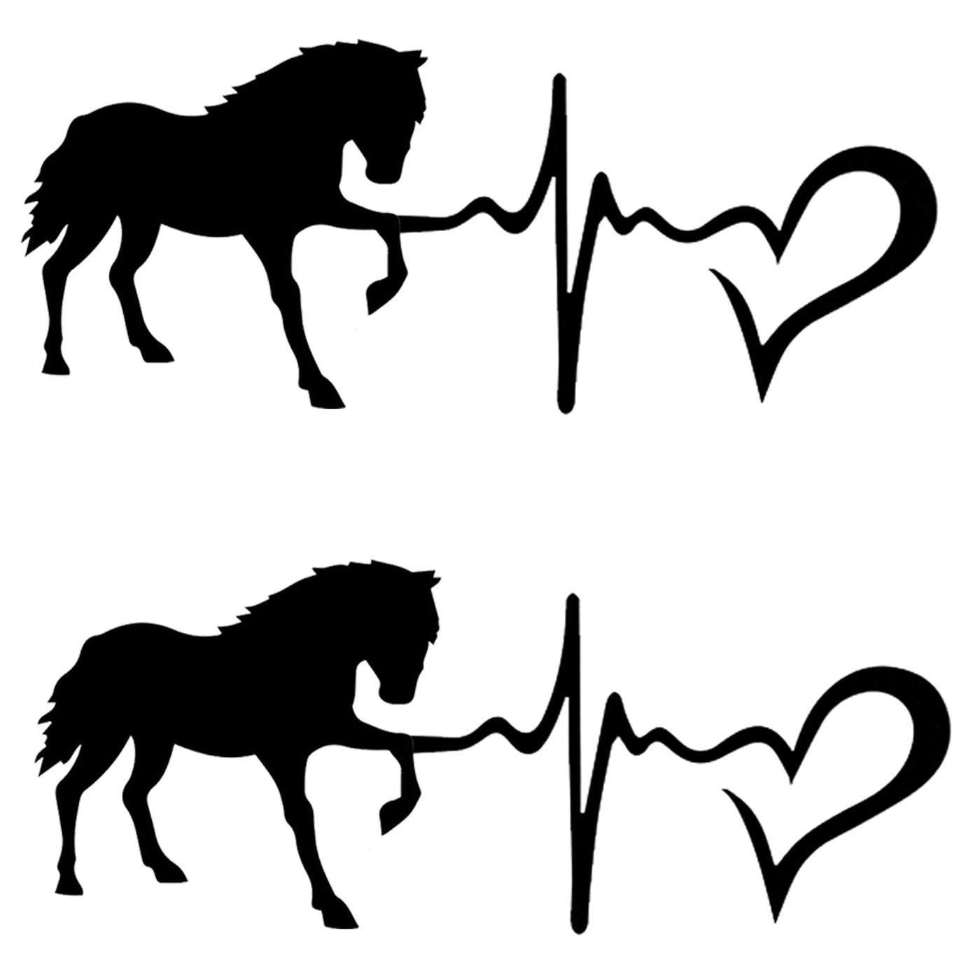 Horses are My Heart Lifeline Pack of 7" vinyl decals car truck window