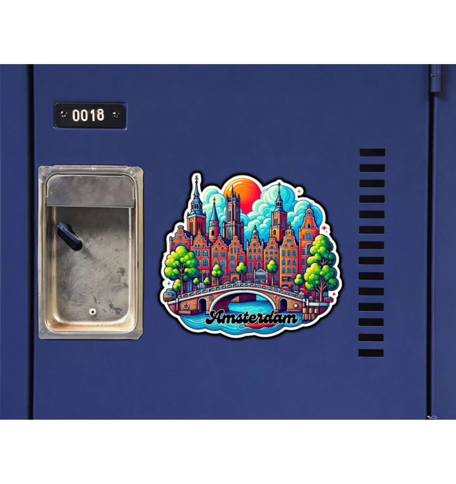 Amsterdam Netherlands Fridge Magnet or Laptop Sticker
