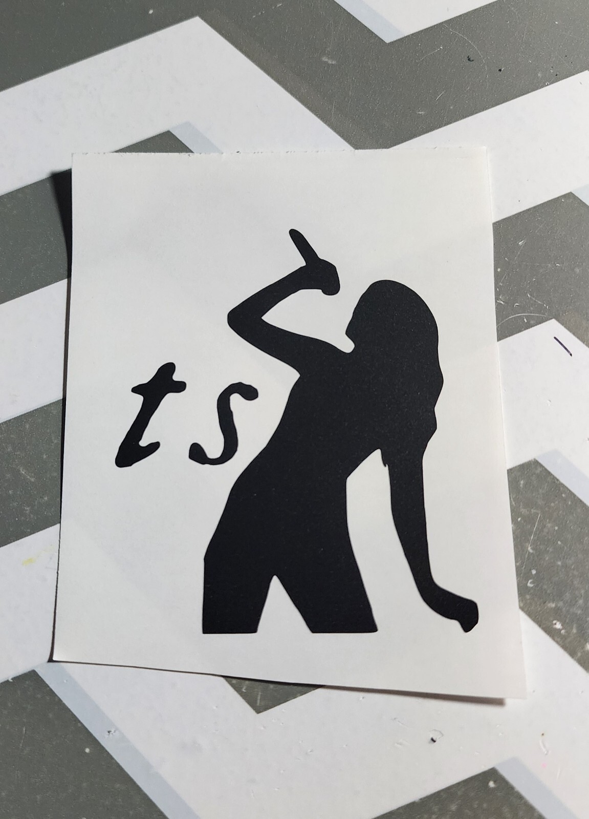 Taylor Swift t s silhouette, Computer/Car/Cup Vinyl Decal- swiftie 3×3