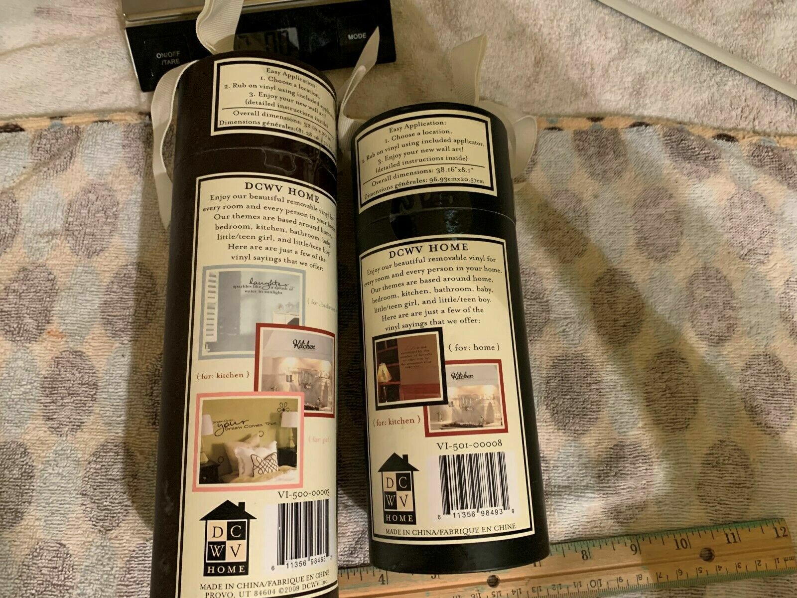 TWO GIFT SETS OF vinyl REMOVEABLE LETTERING FOR HOME AND BEDROOM DCWV HOME