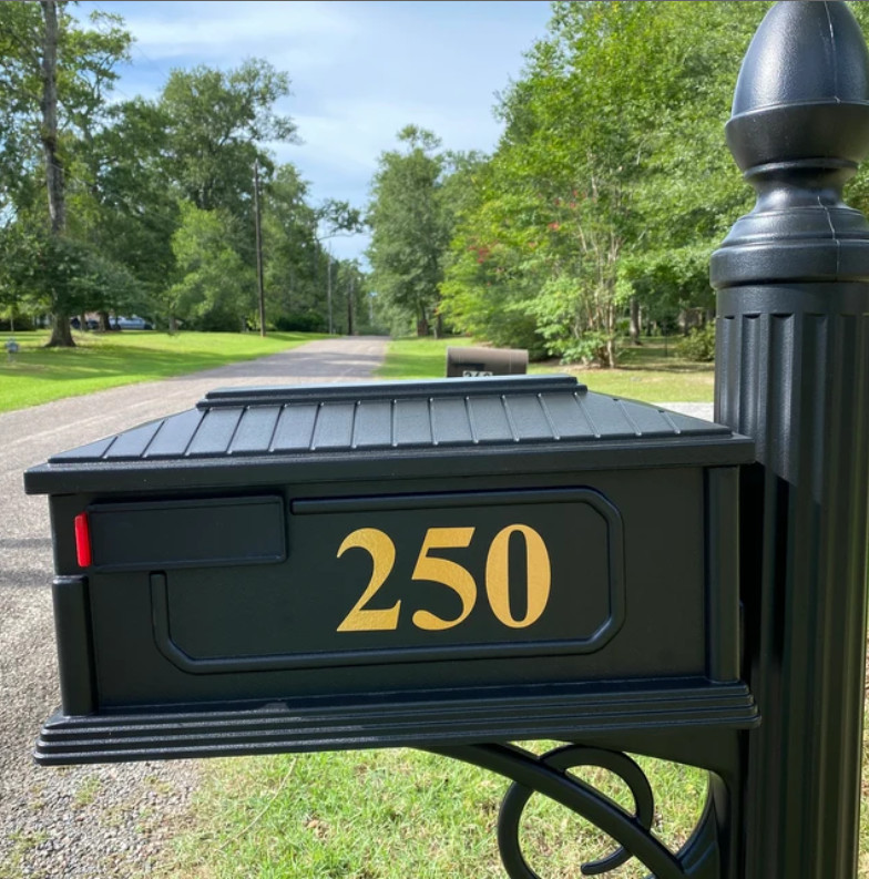 SET OF 2 – Custom Mailbox Numbers REFLECTIVE Vinyl Decals Stickers house street