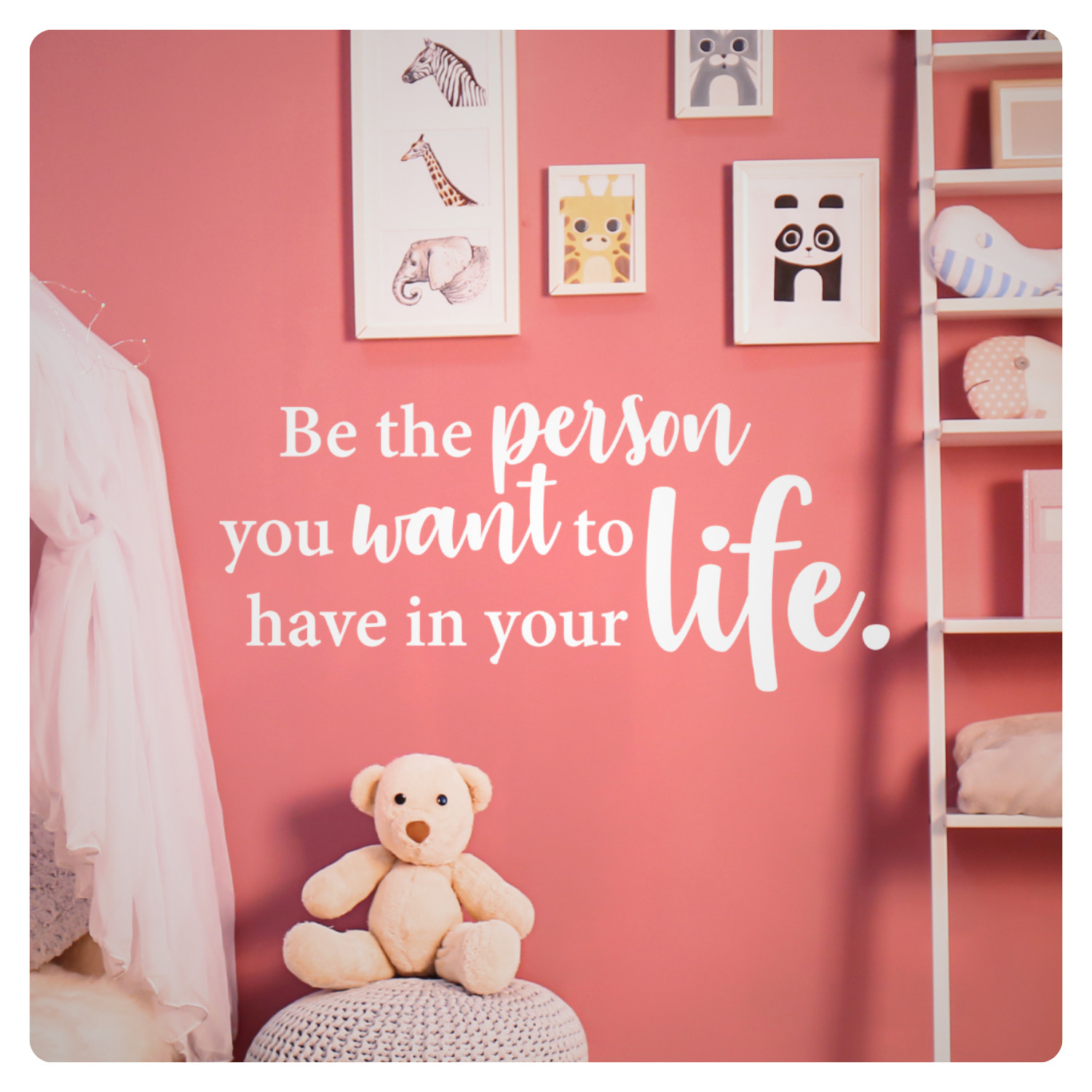 Be the Person You Want Wall Sticker Inspirational Quote Vinyl Decal Removable Ar