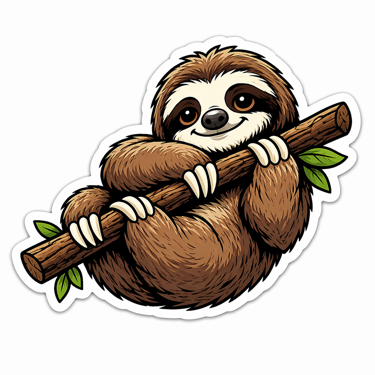 Sloth Sticker 4 Inch Vinyl Decal Waterproof – Cup, Laptop, Vehicle, Planner