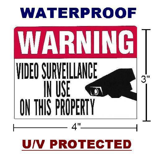 Mixed Lot 4 Home Window security Alarm+Surveillance Camera Warning Stickers Set