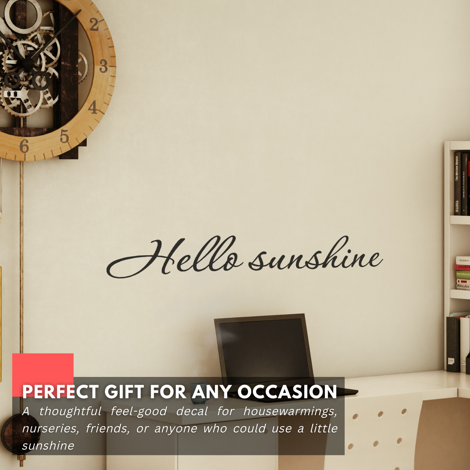 Hello Sunshine Bedroom Inspirational Love Wall Decal Sticker Quote Vinyl Decor
