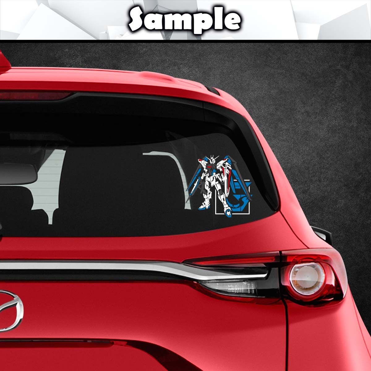 Freedom Gundam Vinyl Decal Sticker (Anime Mecha Mech Car Laptop PC Tower Decor)