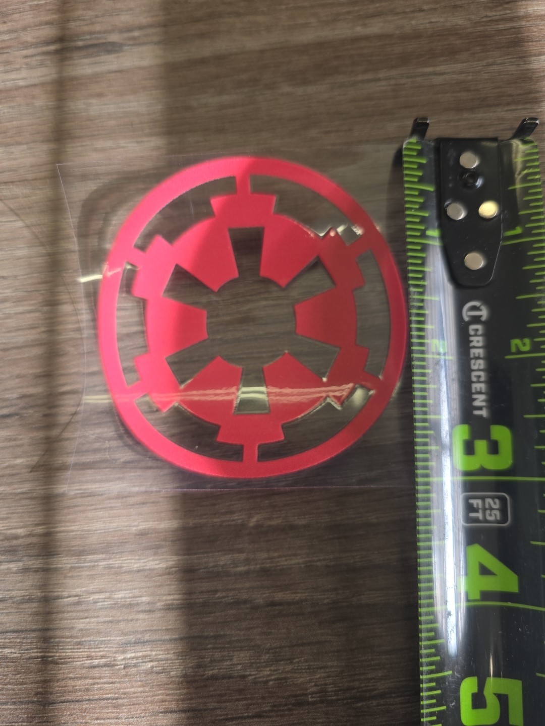 Galactic Empire Star Wars Red UVDTF Decal Made In USA Waterproof