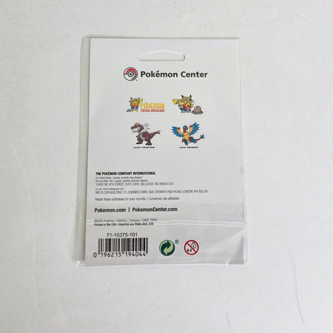 Pokémon Center Pokemon Fossil Museum Collection Stickers – NEW SEALED