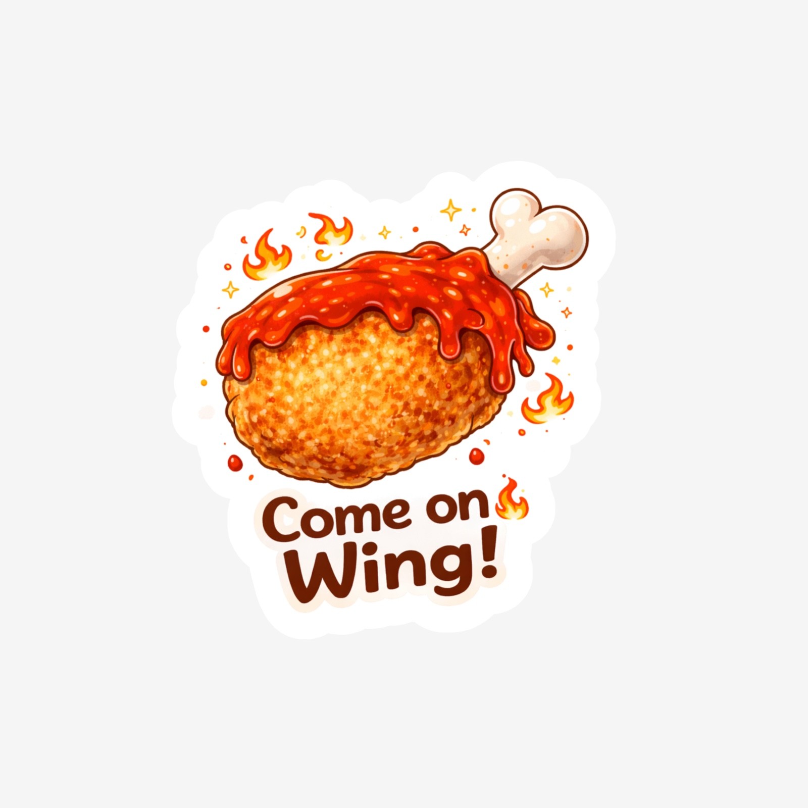 Fun Humor Come On Wing Quote Positive Attitude Whimsical Vinyl Decal Sticker