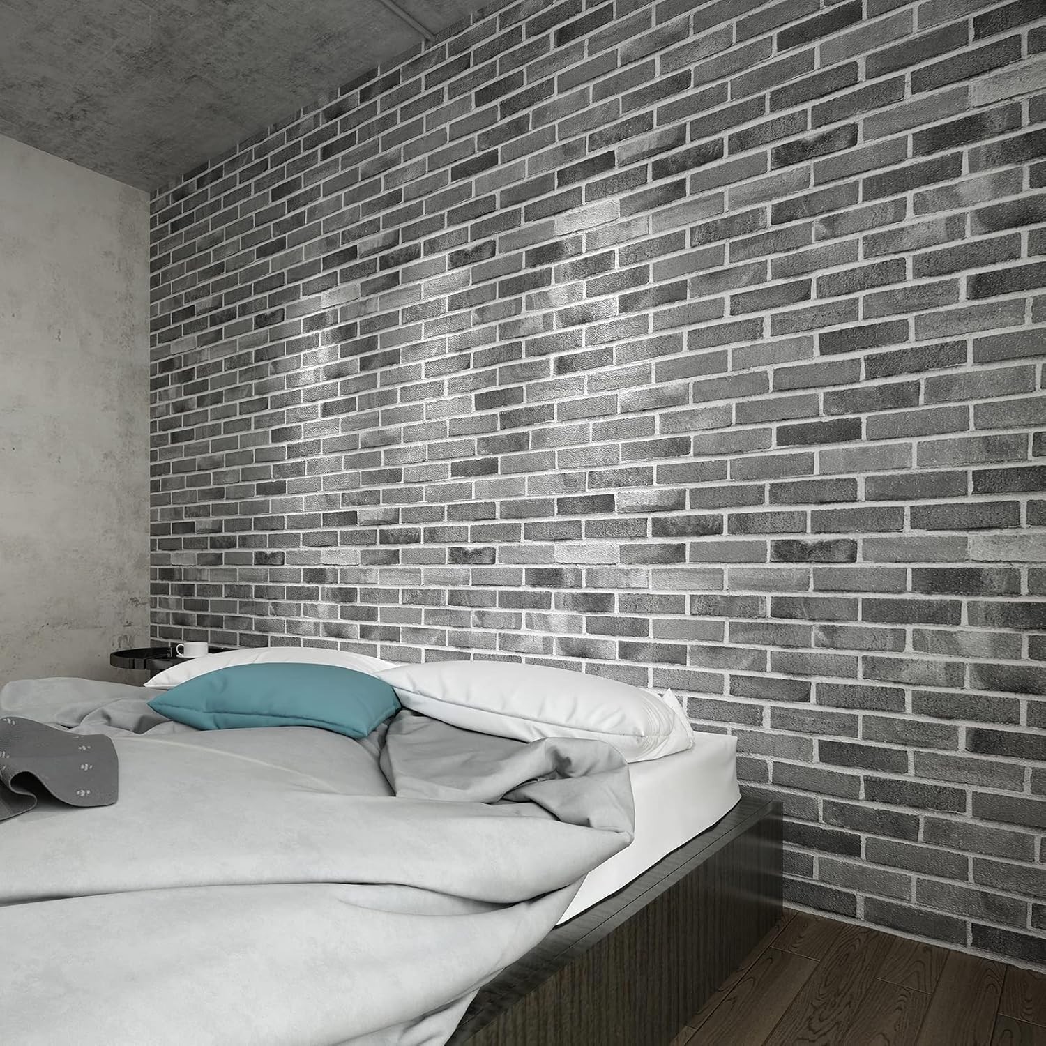 Waterproof Acoustic 3D Faux Brick Panels – 10 Pack Stone Ash for Stylish Decor