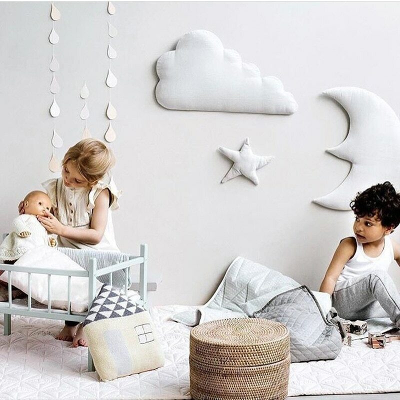 3pcs Set Moon Star Cloud Nordic Style – Wall Decorations Photo Background Decor
