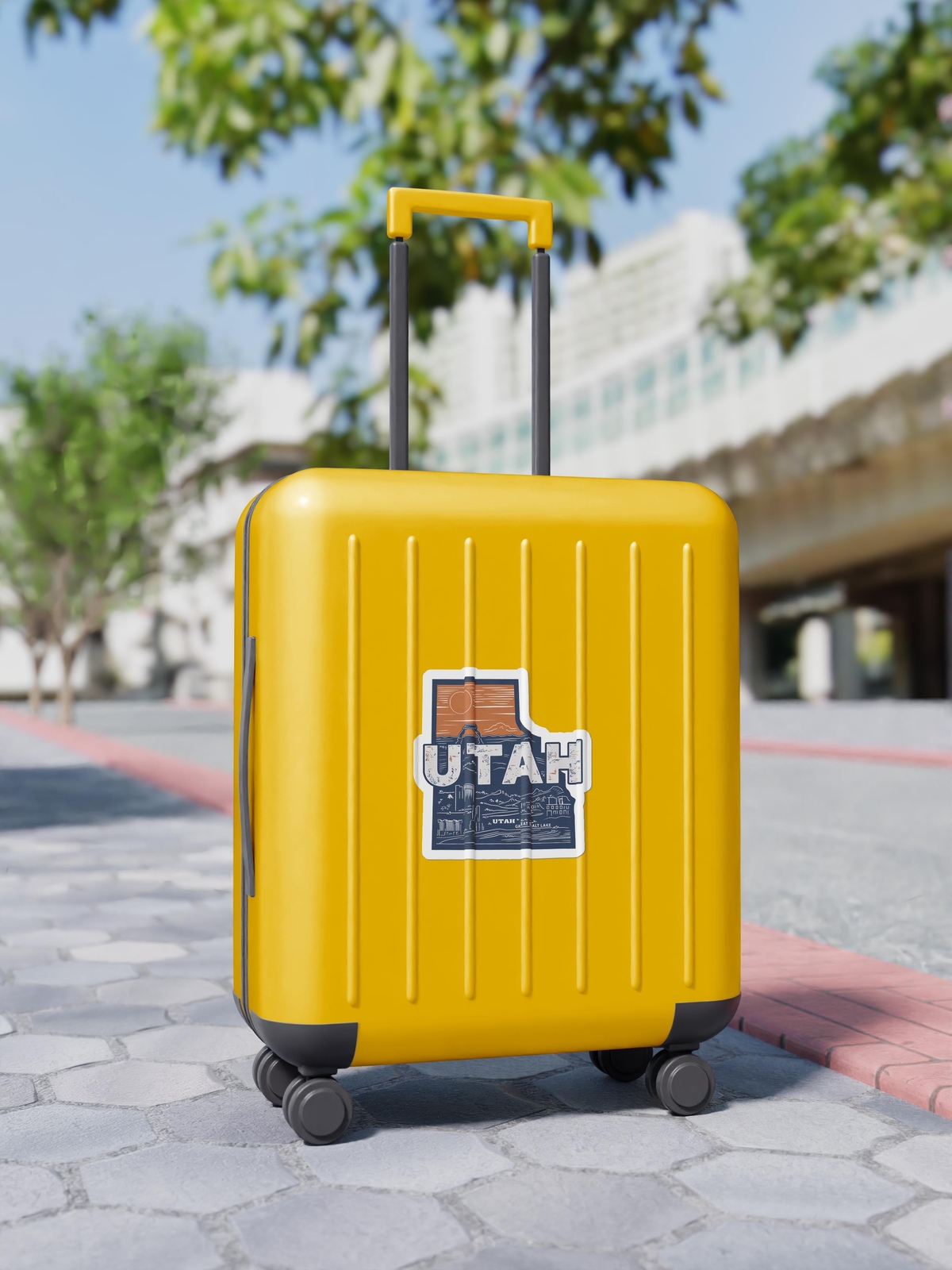 Retro Vinyl State Sticker – Utah