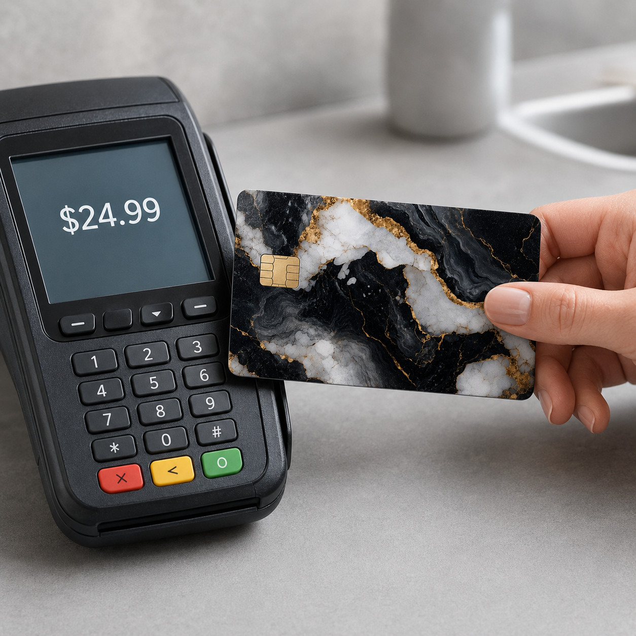 2D Geological Tapestry Dark Calcite Luxury Design Debit Card Credit Card Skin