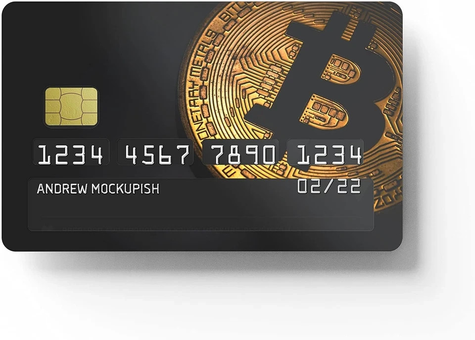 4-Pack Bitcoin Credit Card Skin | Crypto Coin Cryptocurrency Debit Decal