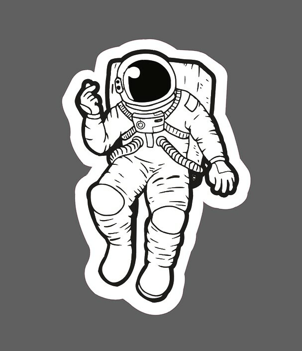 Astronaut Sticker Space Walk Waterproof – Buy Any 4 For $1.75 Each Storewide!