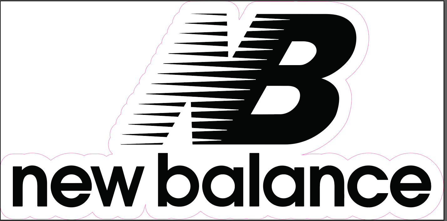 New Balance Vinyl Sticker – Waterproof & UV Resistant – Multiple Sizes Available