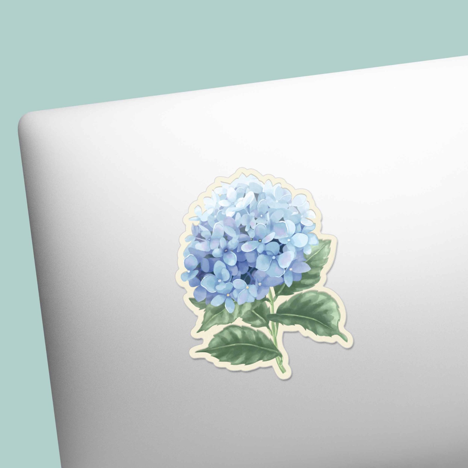 Mini Hydrangea Sticker for Plant Lovers – Nature Decal for Water Bottle & Laptop