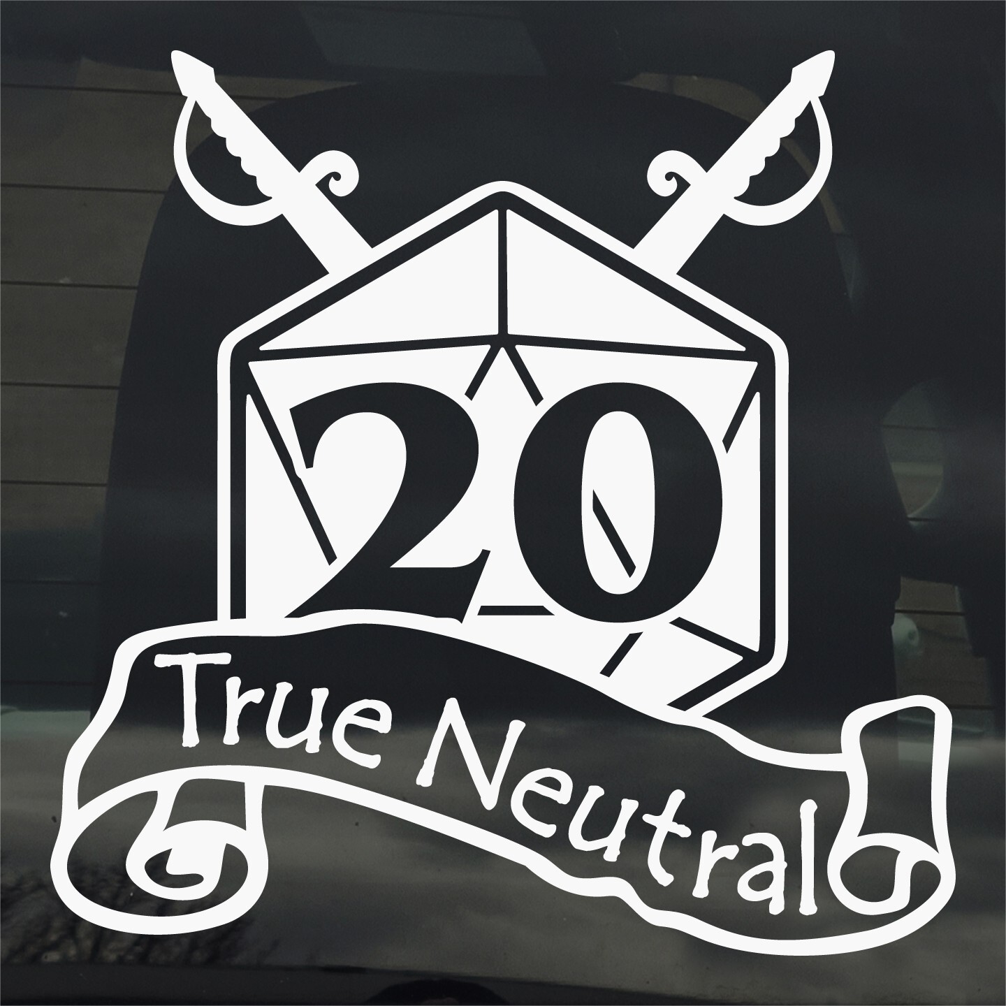 True Neutral D20 Vinyl Sticker Decal Gaming RPG TTRPG Role Play Car Laptop More