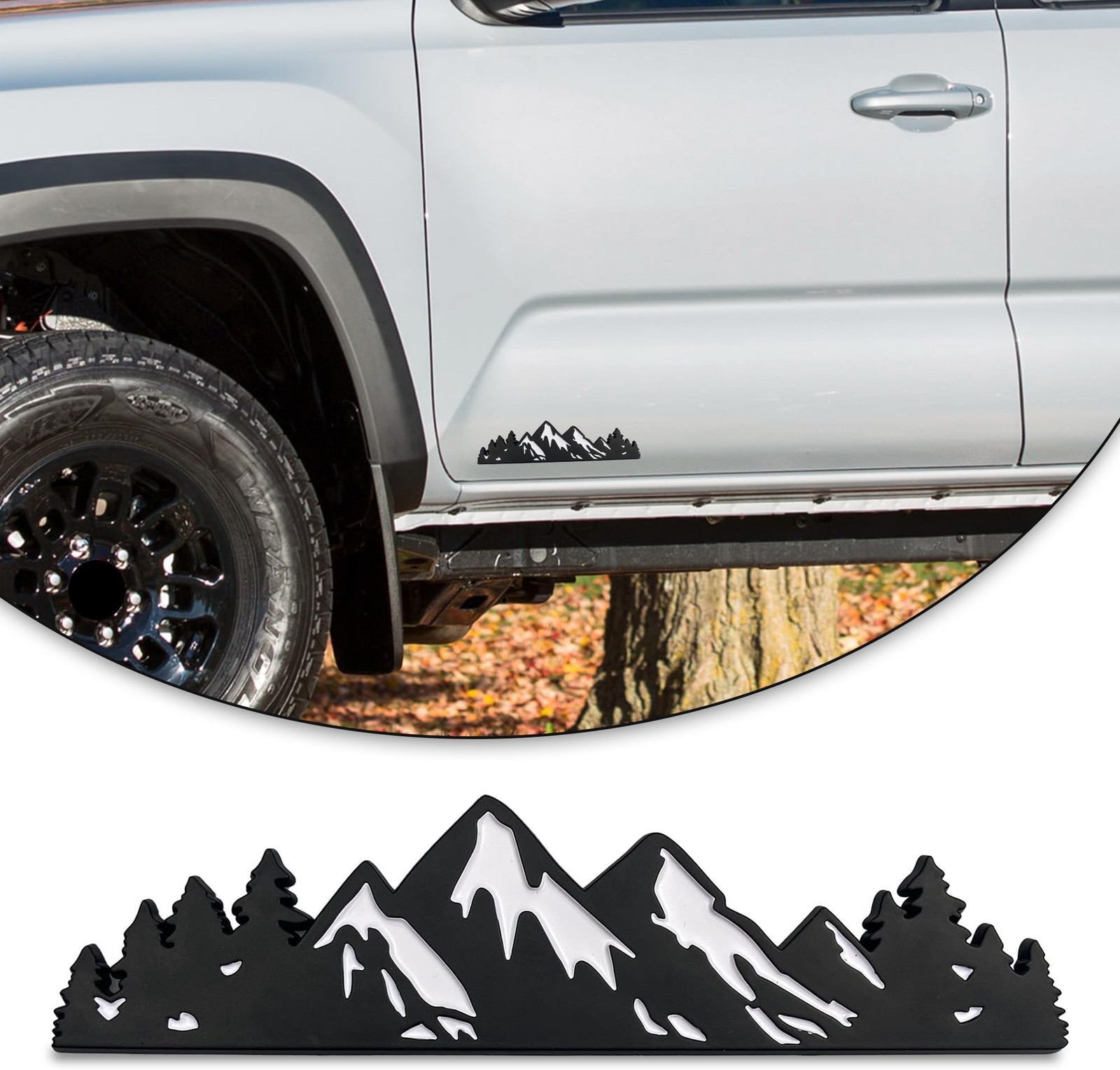Zhizhong 7 Inch Snow Mountain Tree Emblem, Trunk Tailgate Mountains Graphic B…