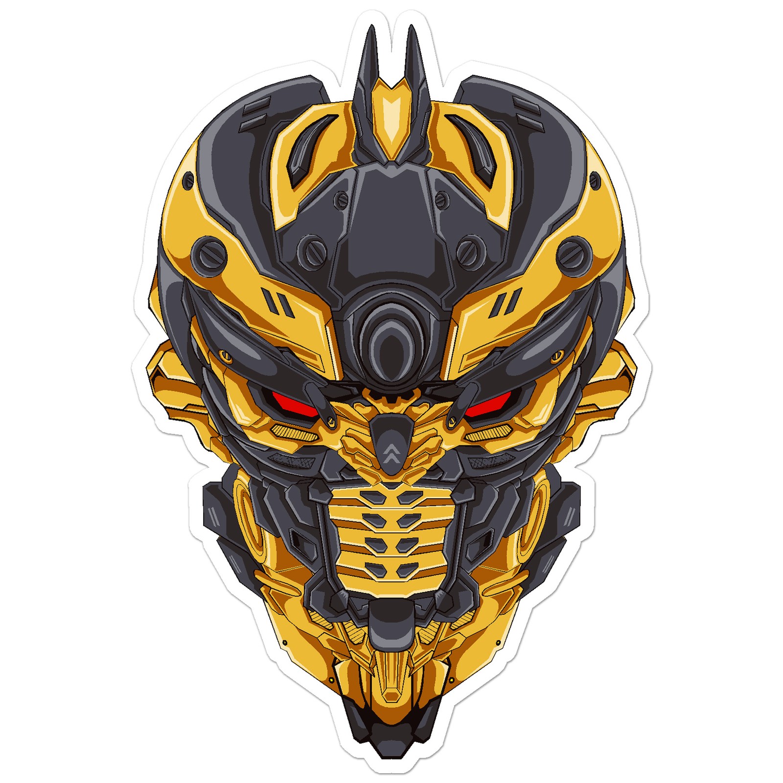 Mech Robot Head – Vinyl Decal Sticker – Car Window Laptop – ebn8212