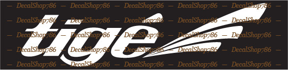 Tig­e Boats – Outdoor Sports – Vinyl Die-Cut Peel N' Stick Decals/Stickers