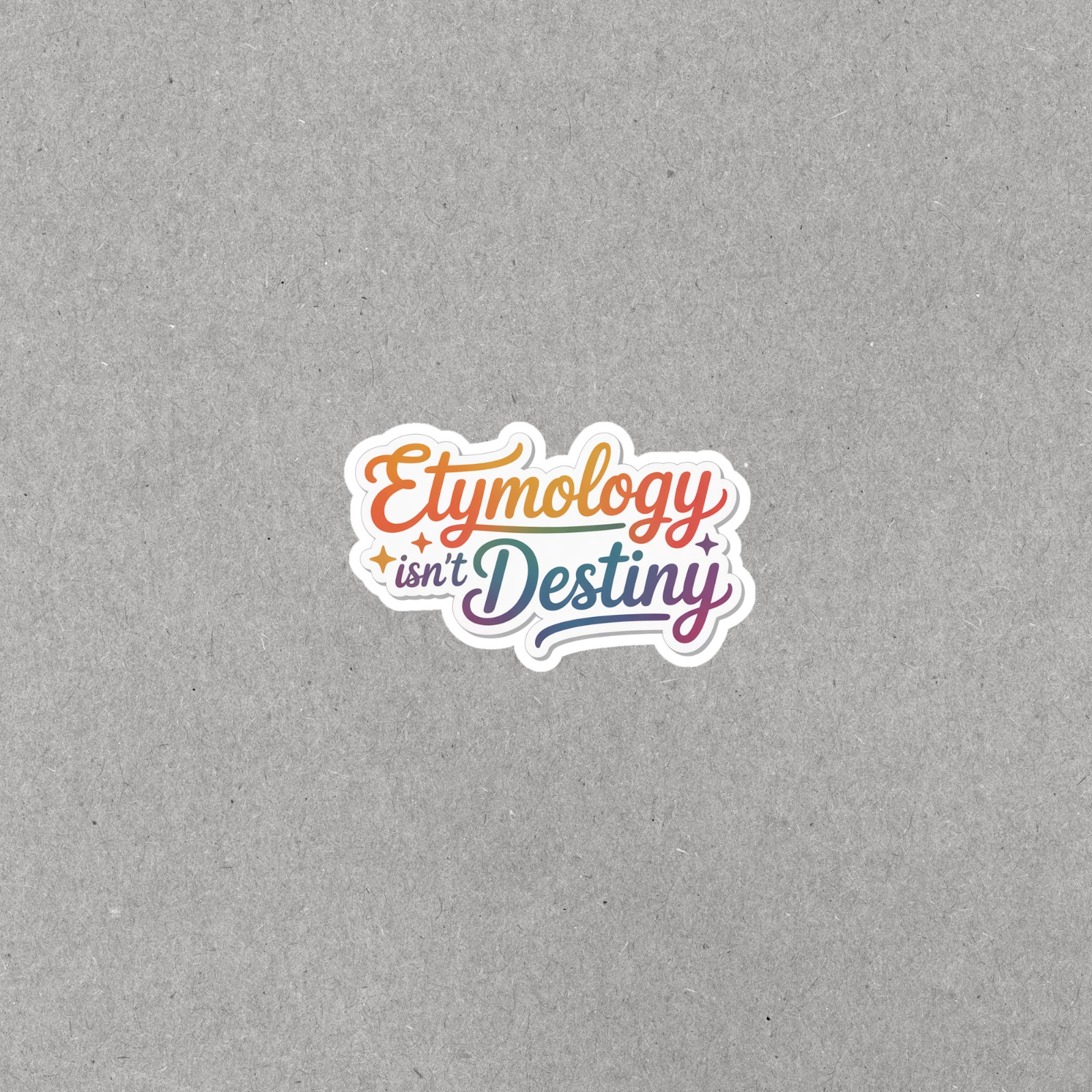 Etymology Word Nerd Rainbow Sticker for Language Lovers #6587