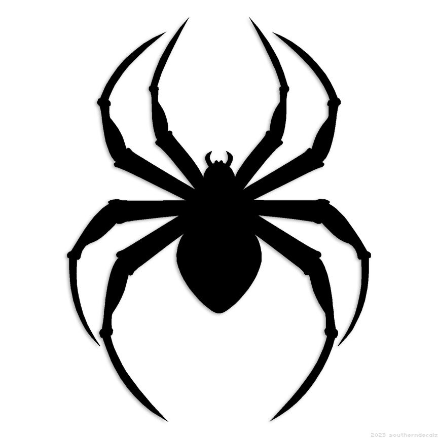 Black Widow Spider – Decal Sticker – Multiple Colors & Sizes – ebn6686