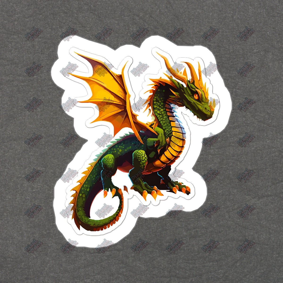 Colorful Dragon Vinyl Sticker Decal Fantasy Art for Laptops, Water #484990