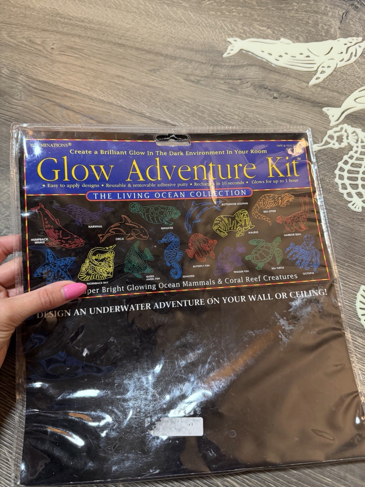 Vintage Illuminations Living Ocean Glow in the Dark Room Decorations 1994 10 Pc